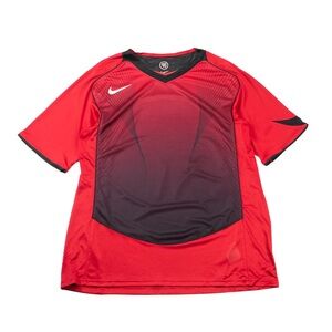 NWT Nike Total 90 Red Black Soccer Futbol Jersey Men’s Size Medium HV1178-687